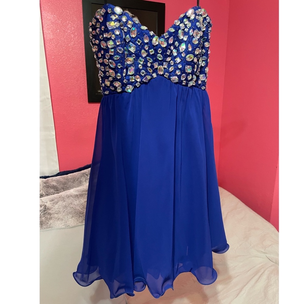 Embellished Blue Dress